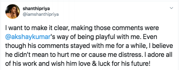 Shanthipriya tweet
