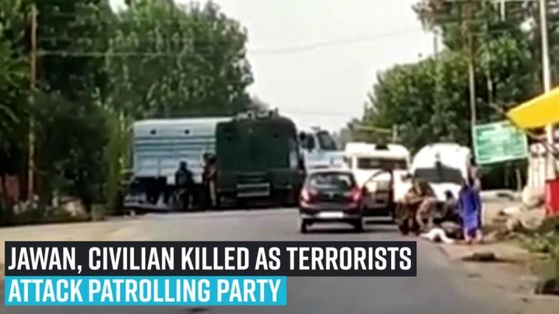 Jawan, civilian killed as terrorists attack patrolling party