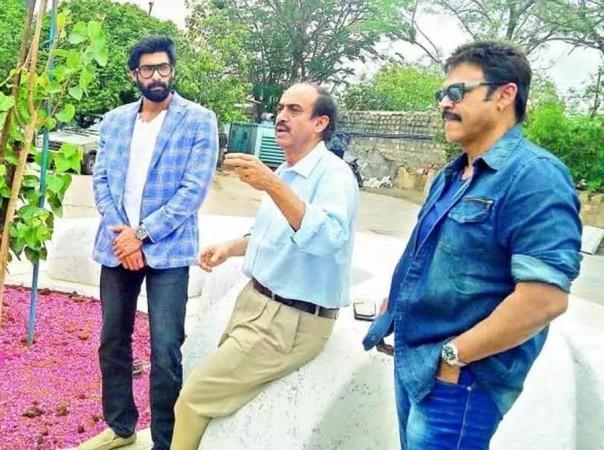 Suresh Babu with his brother Venkatesh and son Rana Daggubati Suresh Babu with his brother Venkatesh and son Rana Daggubati