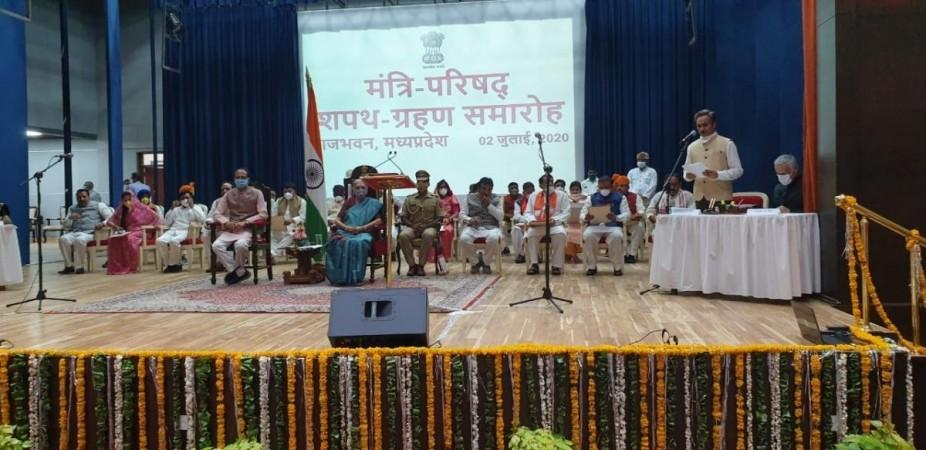 Swearing-in ceremony of Madhya Pradesh Cabinet Ministers. Madhya Pradesh cabinet expansion