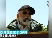 PM Modi addresses 14 Corps soldiers in Ladakh
