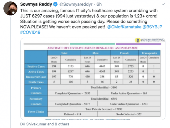 MLA Sowmya Reddy tweet