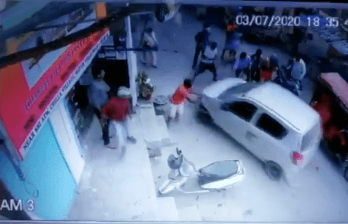 CCTV footage of drunken cop running over woman in Delhi