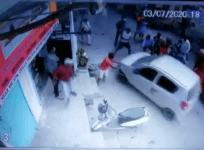 CCTV footage of drunken cop running over woman in Delhi