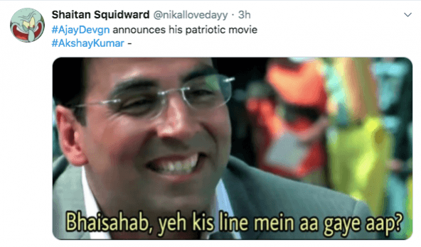 Tweet on Akshay Kumar