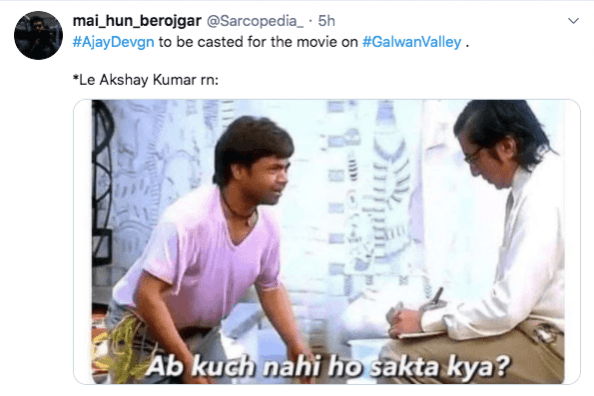 Tweet on Akshay Kumar