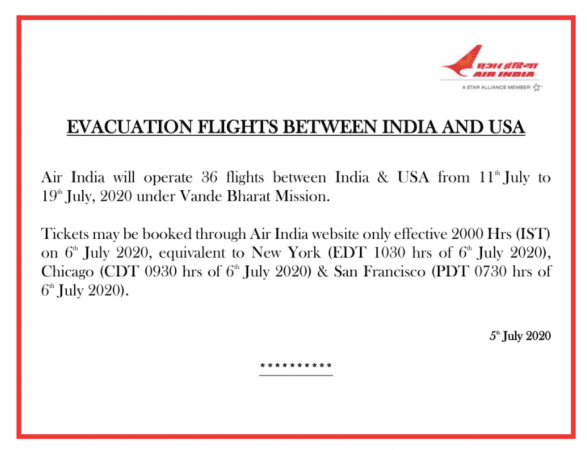 Air India announcement