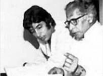Amitabh Bachchan with Harivansh Rai Bachchan