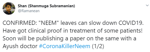 neem tweet