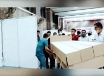 Covid-19 cardboard beds Gujarat