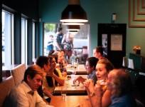 People dining at a restaurant