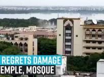 KCR regrets damage to temple, mosque
