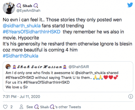 #6YearsOfSidharthInHSKD