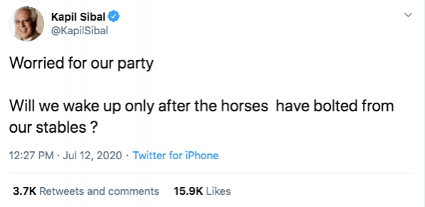 Kapil Sibal tweet