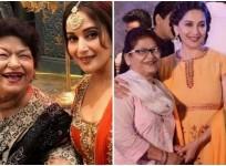 Madhuri Dixit Nene with choreographer Saroj Khan