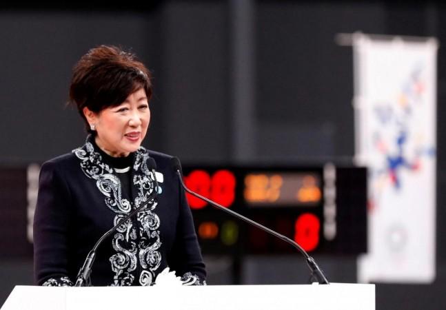FILE PHOTO: Tokyo governor Yuriko Koike speaks at the opening ceremony of the Ariake Arena, which was due to host volleyball and wheelchair basketball competitions in the now-postponed 2020 Olympic Games in Tokyo, Japan February 2, 2020. REUTERS/Kim Kyung-Hoon/File Photo FILE PHOTO: Tokyo governor Yuriko Koike speaks at the opening ceremony of the Ariake Arena, which was due to host volleyball and wheelchair basketball competitions in the now-postponed 2020 Olympic Games in Tokyo, Japan February 2, 2020. REUTERS/Kim Kyung