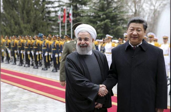 Chinese President Xi Jinping with Iranian President Hassan Rouhani Iran China