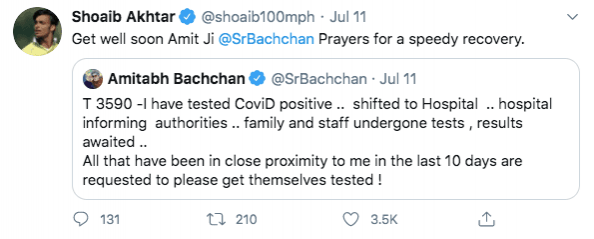 Shoaib Akhtar tweet