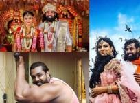 Dhruva Sarja and his wife Prerana