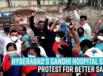 Hyderabad's Gandhi Hospital staff protest for better salary
