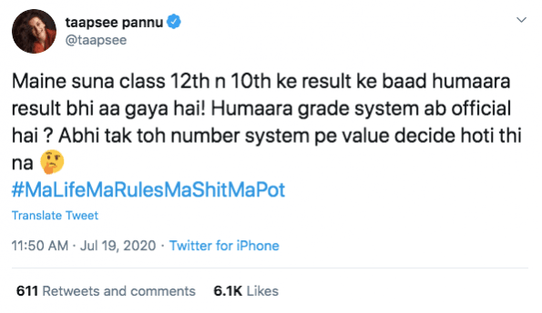 Taapsee Pannu tweet