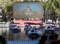 People watch the film