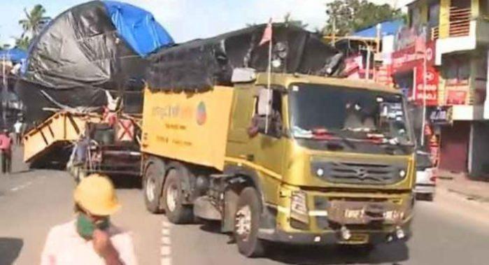 The heavy-duty truck was on its way to Kerala from Maharashtra truck