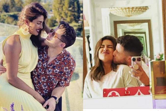 Priyanka Chopra with her husband Nick Jonas. Priyanka Chopra and Nick Jonas