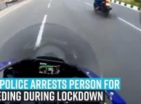 CCB police arrests person for speeding during lockdown