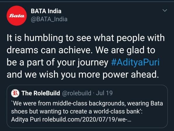 The Tweet sent out by Bata Bata
