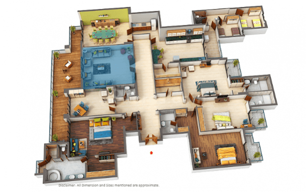 Sample Floor Plan for residences in DLF Aralias Sample Floor Plan for residences in DLF Aralias