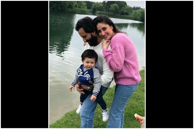 Kareena Kapoor with Saif Ali Khan and Taimur Kareena Kapoor with Saif Ali Khan and Taimur
