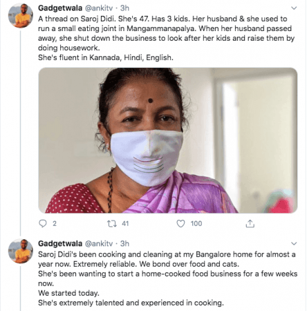 Saroj Didi has wanted to start a food business for a while Ankit Vengurlekar tweets