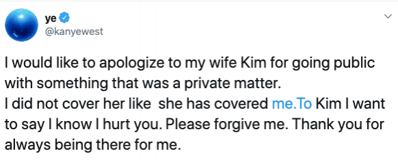 Kanye West tweet