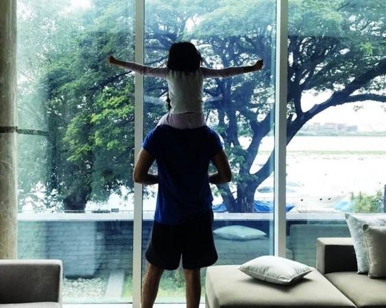 Prithviraj's quality time with his daughter Prithviraj's quality time with his daughter