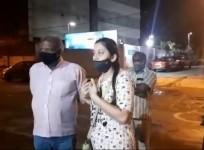 Sudharani at the gate of the Apollo Hospital in Sheshadripuram, Bangalore
