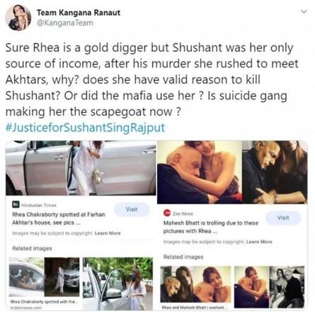 Kangana Ranaut team's tweet