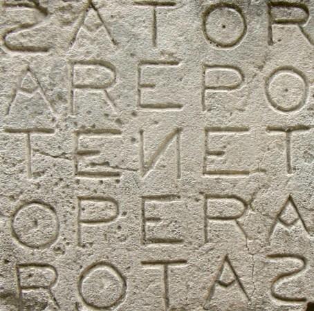 The Sator Square at Oppède, France.
