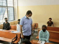Deputy CM Ashwathnarayan visits CET exam centre