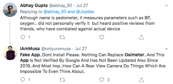 fake oximeter app