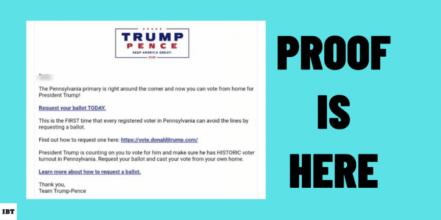 Donald Trump's campaign actively promotes mailin fraud