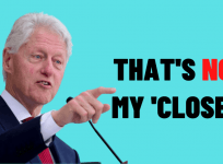 Clinton denies being at the island.