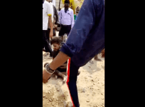 mob attacks man