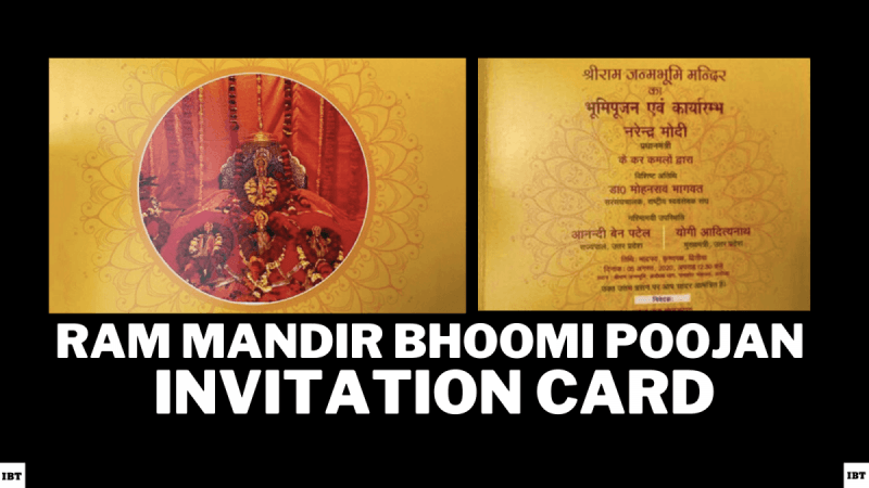 Ayodhya Ram Mandir Bhoomi Pujan: Invitation card first look; UP CM Yogi ...