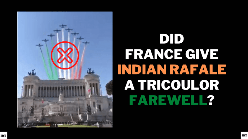 France did not give Indian Rafale a tricolour farewell.