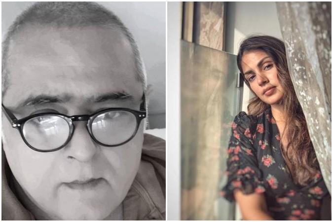 Hansal Mehta and Rhea Chakraborty. Hansal Mehta