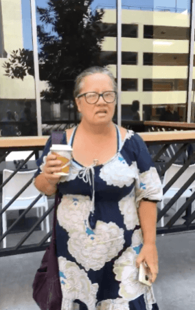 Racist woman