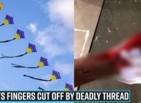 Man's fingers cut off by deadly thread