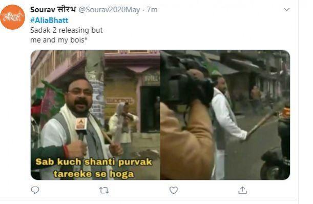 Alia Bhatt Trolled after Sadak 2 Premiere Date Announced