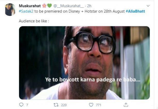 Alia Bhatt Trolled after Sadak 2 Premiere Date Announced